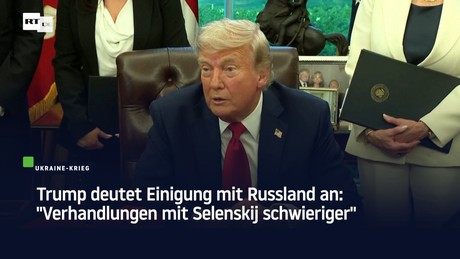 Trump deutet Einigung mit Russland an: "Verhandlungen mit Selenskij schwieriger"