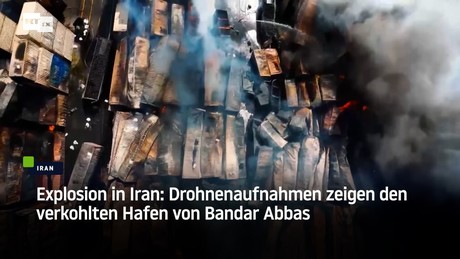Explosion in Iran: Drohnenaufnahmen zeigen den verkohlten Hafen von Bandar Abbas