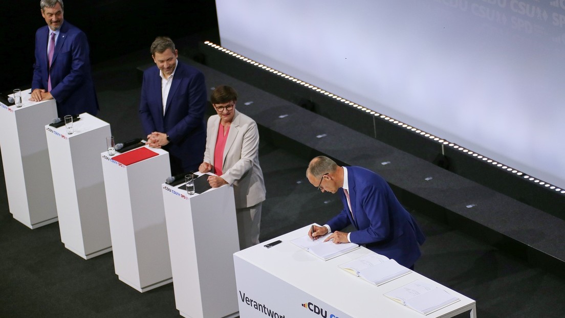 Union und SPD unterzeichnen Koalitionsvertrag