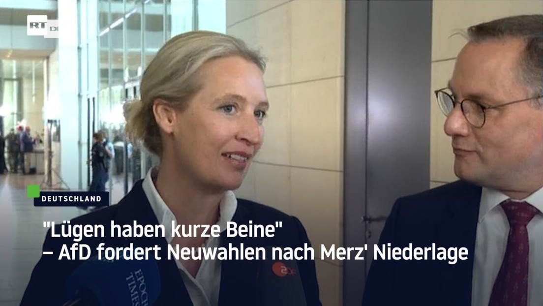 "Lügen haben kurze Beine" – AfD fordert Neuwahlen nach Merz' Niederlage