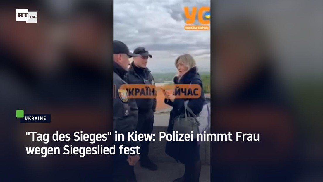 "Tag des Sieges" in Kiew: Polizei nimmt Frau wegen Siegeslied fest