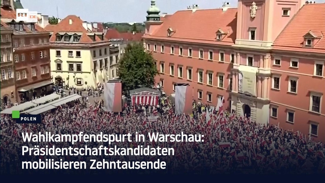 Wahlkampfendspurt in Warschau: Beide Präsidentschaftskandidaten mobilisieren Zehntausende