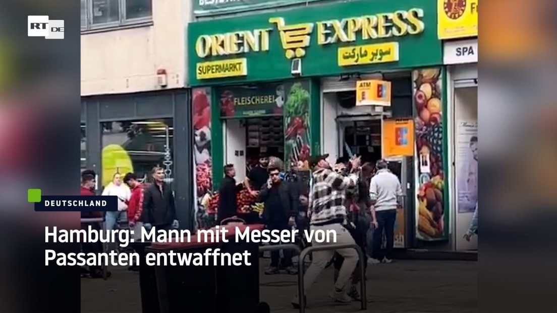 Hamburg: Mann mit Messer von Passanten entwaffnet