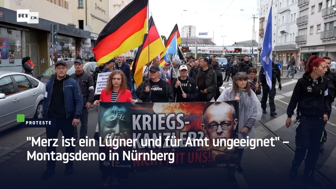 "Merz ist ein Lügner und für Amt ungeeignet" – Montagsdemo in Nürnberg