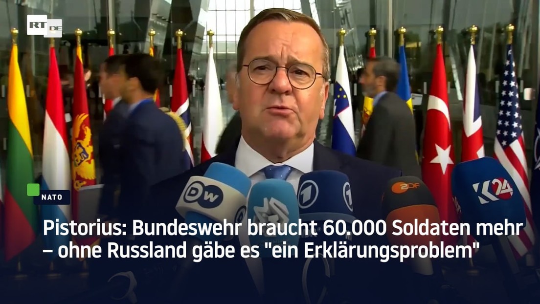Pistorius: Bundeswehr braucht 60.000 Soldaten mehr – ohne Russland gäbe es "ein Erklärungsproblem"