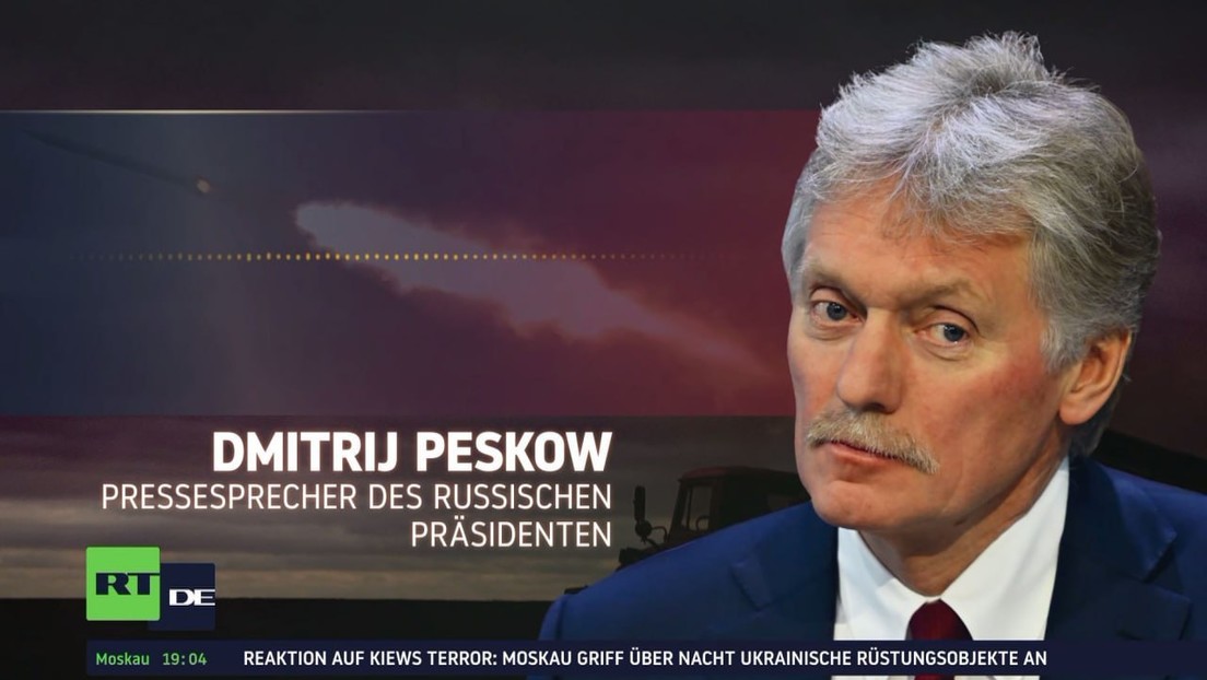 Peskow: Jeder Schlag ist eine Antwort auf den Terror des Kiewer Regimes