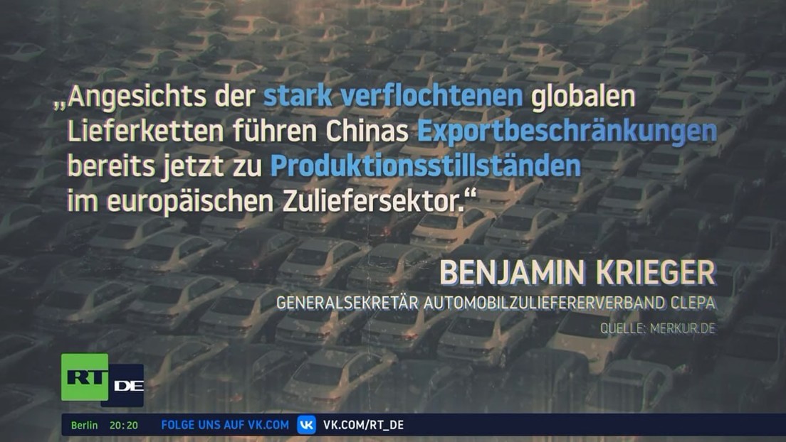 Deutsche Autoindustrie weiter unter Druck: China bremst Ausfuhr seltener Erden