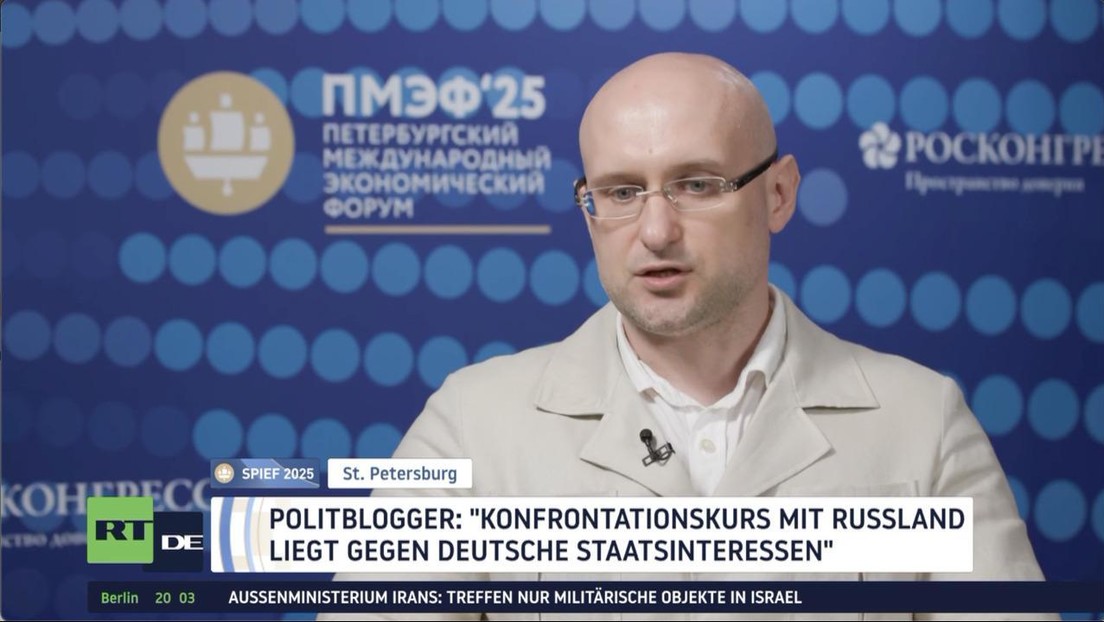 Politblogger bei SPIEF 2025: "Konfrontationskurs mit Russland liegt gegen deutsche Staatsinteressen"