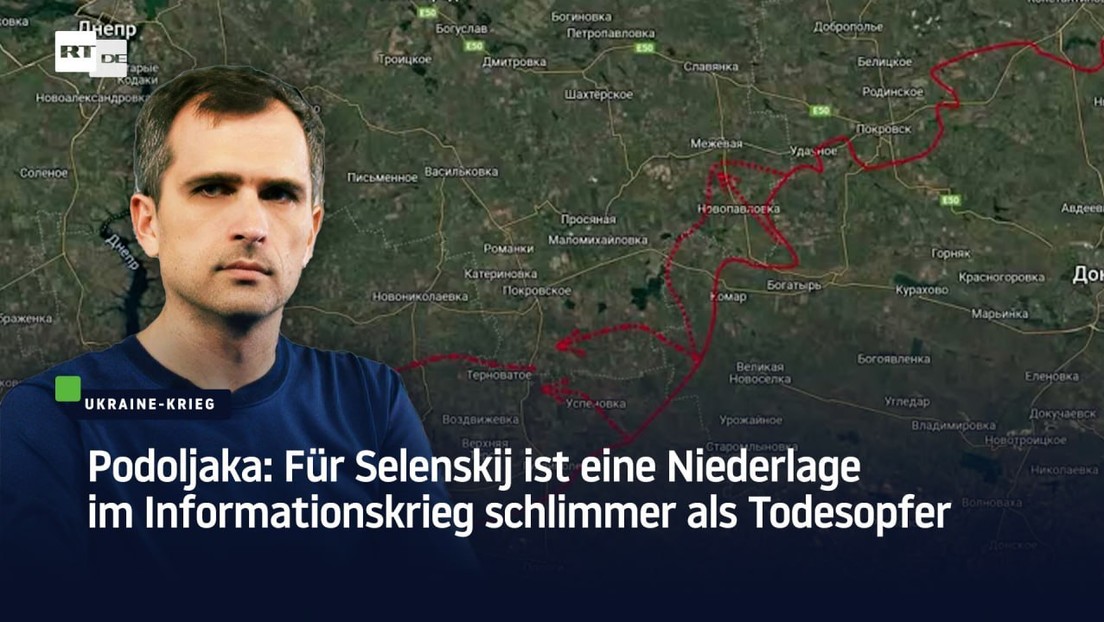 Podoljaka: Für Selenskij ist eine Niederlage im Informationskrieg schlimmer als Todesopfer