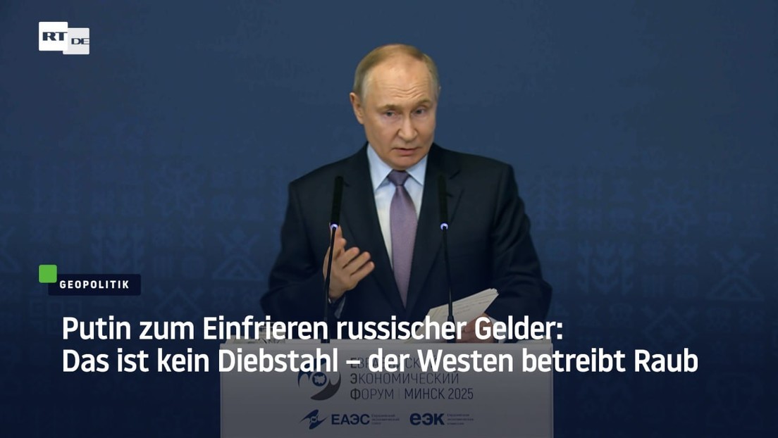 Putin zum Einfrieren russischer Gelder: Das ist kein Diebstahl – der Westen betreibt Raub
