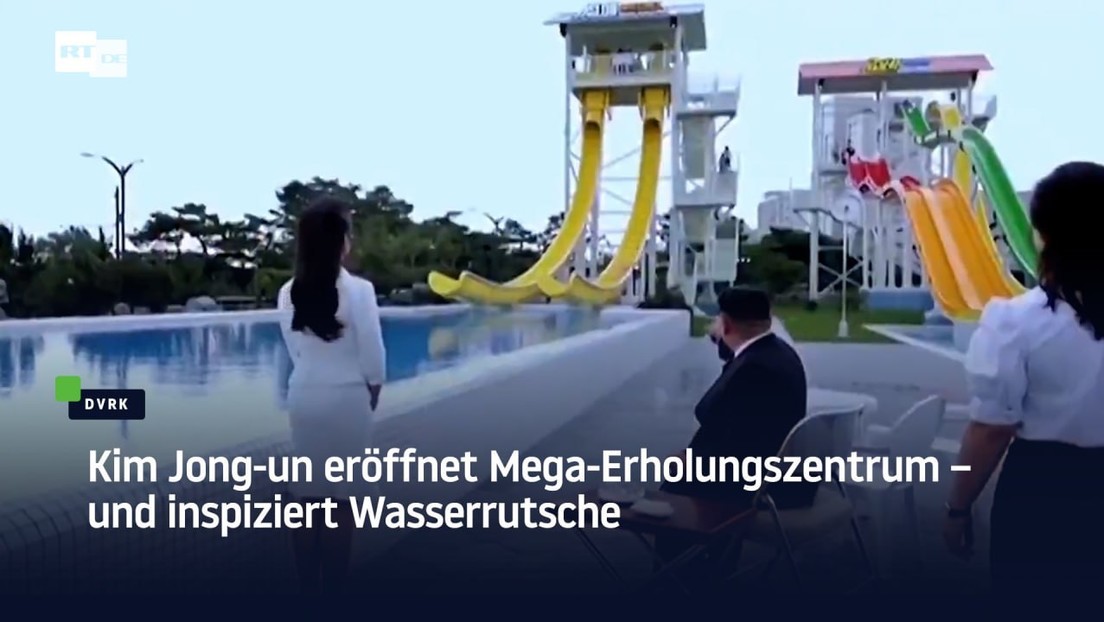 Kim Jong-un eröffnet Mega-Erholungszentrum Wŏnsan Kalma – und inspiziert Wasserrutsche