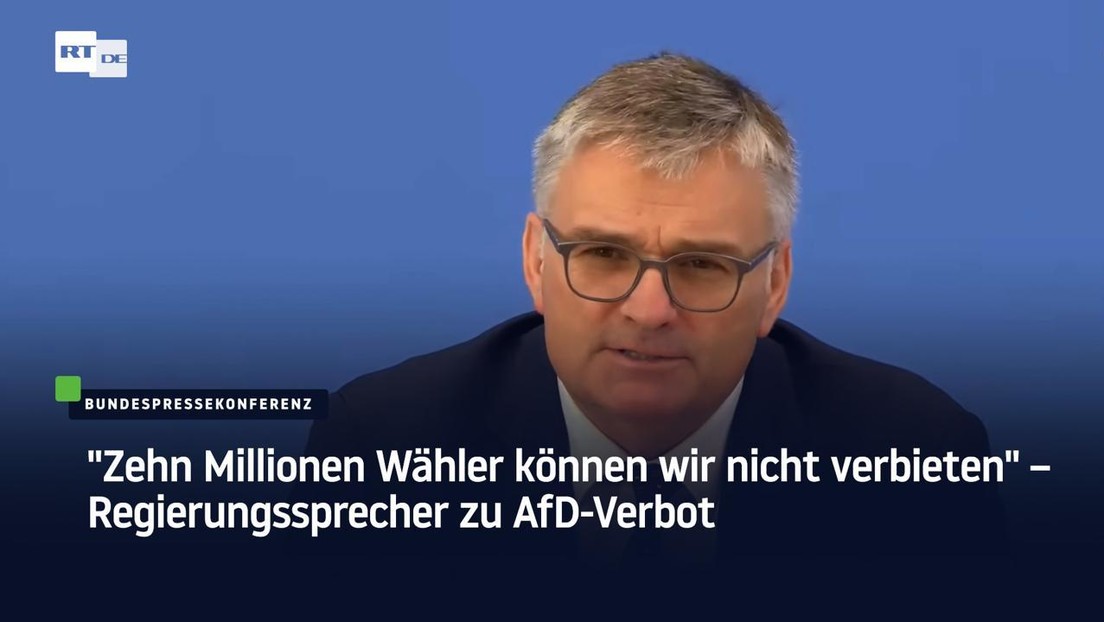 "Zehn Millionen Wähler können wir nicht verbieten" – Regierungssprecher zu AfD-Verbot