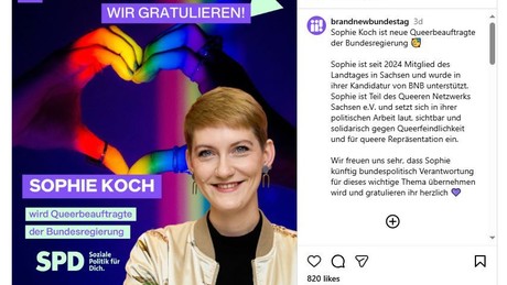 Agenda-Politik: GroKo nominiert auf Steuerzahlerkosten erneut "Queer-Beauftragte"