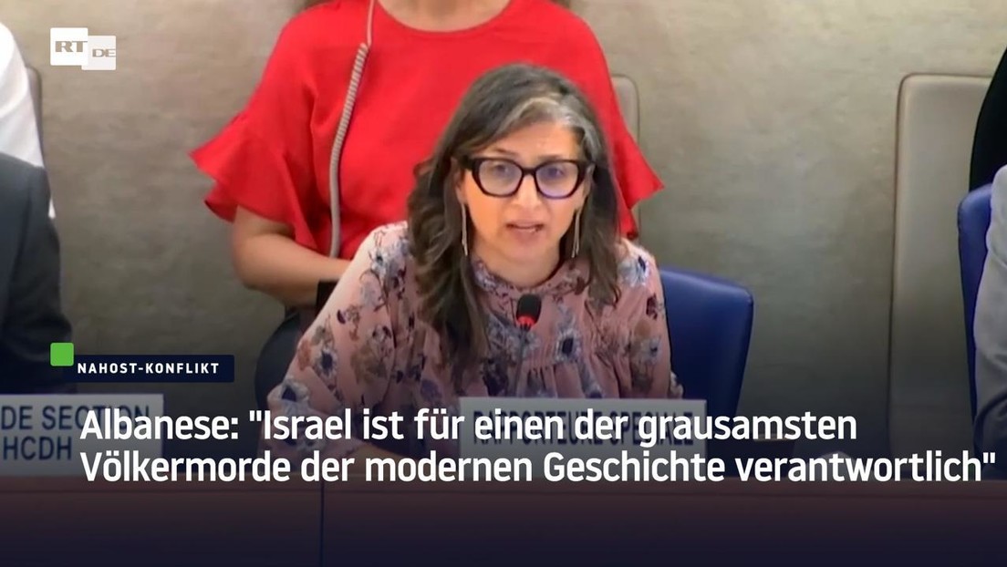 Albanese: "Israel ist für einen der grausamsten Völkermorde der modernen Geschichte verantwortlich"