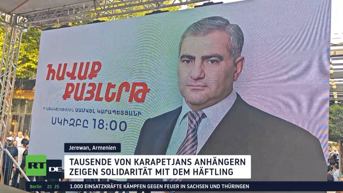 Jerewan: Tausende Armenier solidarisieren sich mit Karapetjan