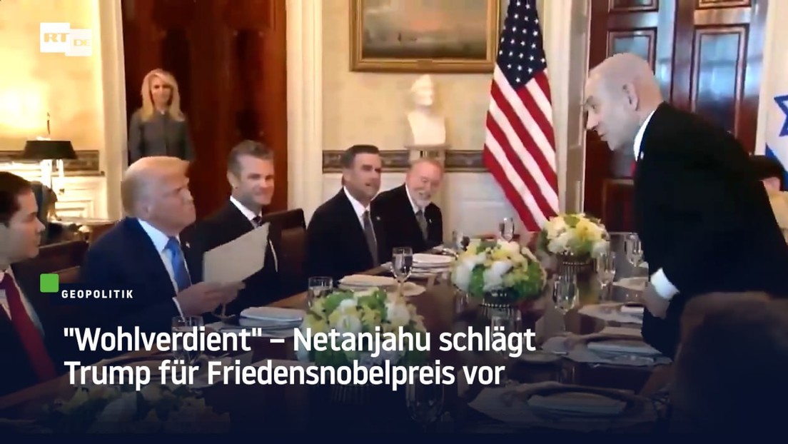 "Wohlverdient" – Netanjahu schlägt Trump für Friedensnobelpreis vor