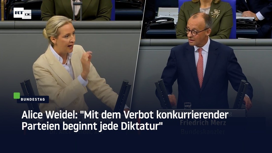 Alice Weidel: "Mit dem Verbot konkurrierender Parteien beginnt jede Diktatur"