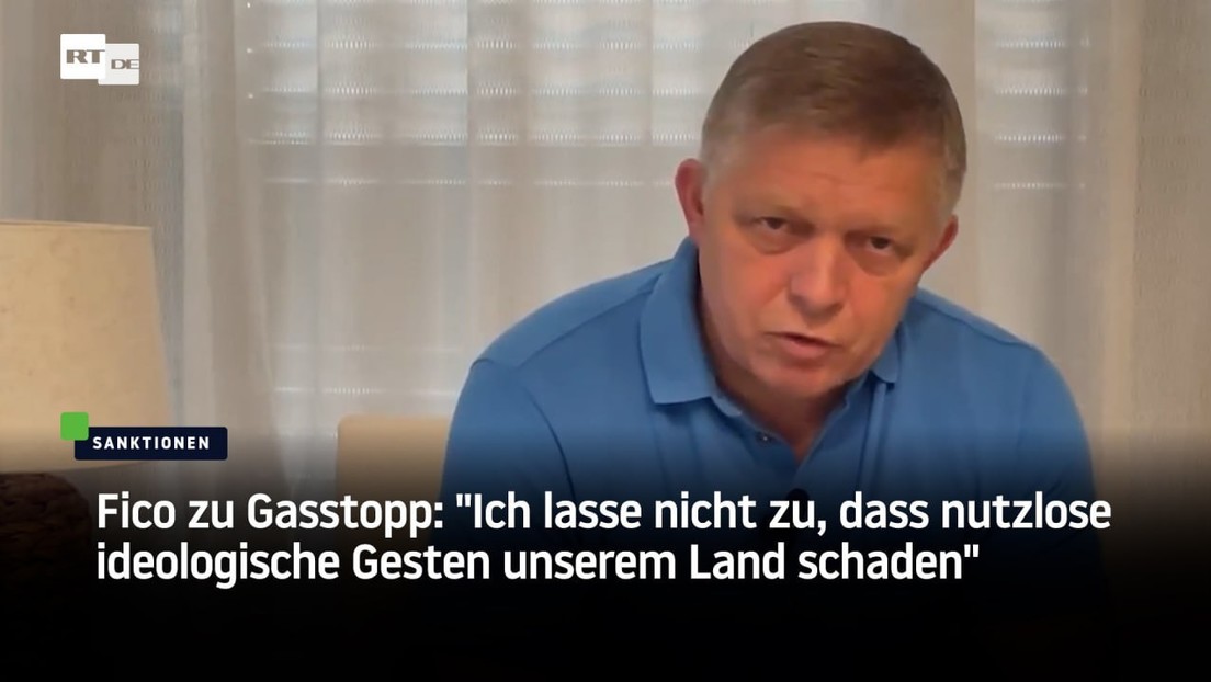 Fico zu Gasstopp: "Ich lasse nicht zu, dass nutzlose ideologische Gesten unserem Land schaden"