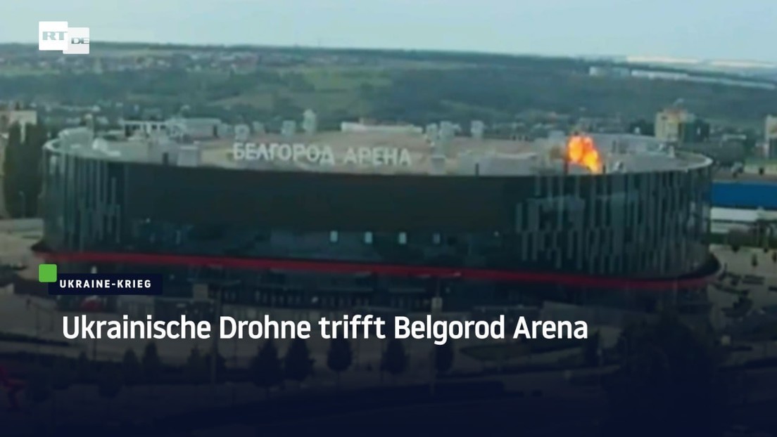 Ukrainische Drohne trifft Belgorod Arena