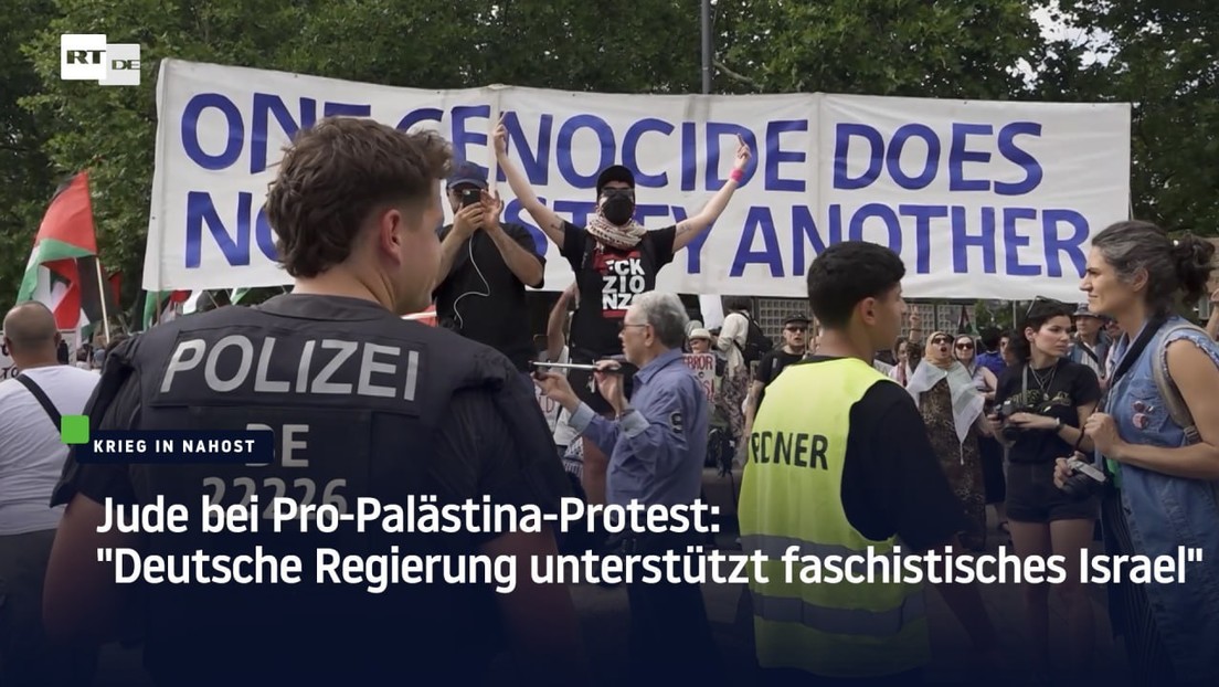 Jude bei Pro-Palästina-Protest: "Deutsche Regierung unterstützt faschistisches Israel"