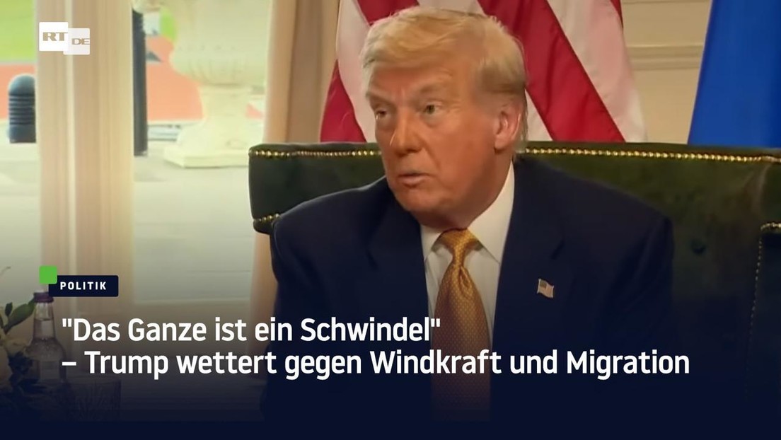 "Das Ganze ist ein Schwindel" – Trump wettert gegen Windkraft und Migration
