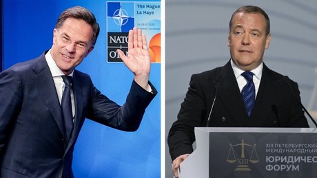 "Hat er zu viel Zauberpilze gegessen?" – Medwedew kontert Rutte