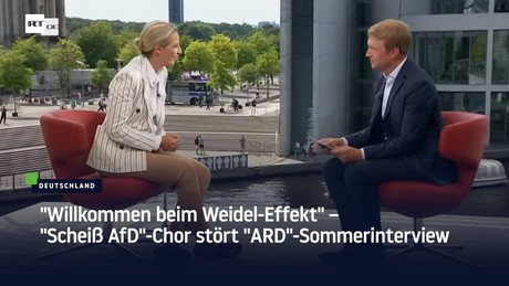 "Willkommen beim Weidel-Effekt" – "Scheiß AfD"-Chor stört ARD-Sommerinterview
