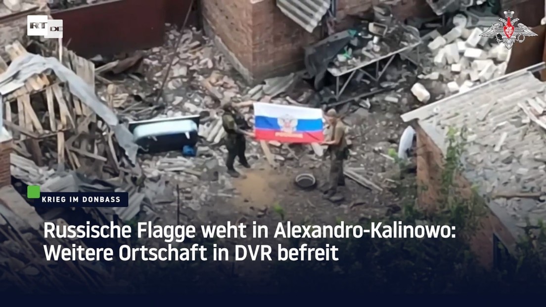 Russische Flagge weht in Alexandro-Kalinowo: Weitere Ortschaft in DVR befreit