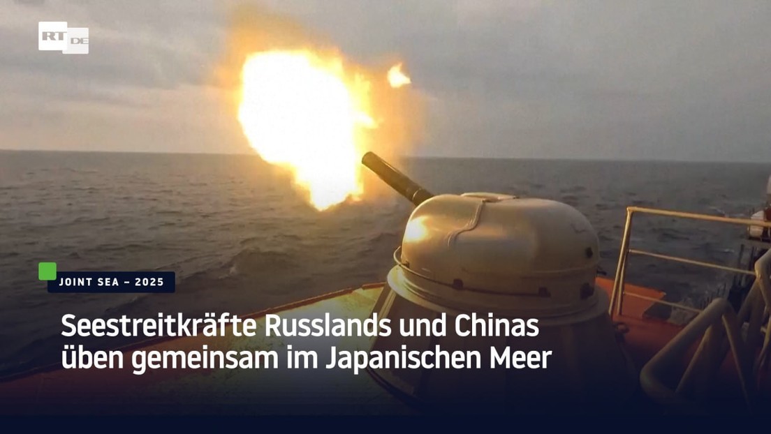 Seestreitkräfte Russlands und Chinas üben gemeinsam im Japanischen Meer