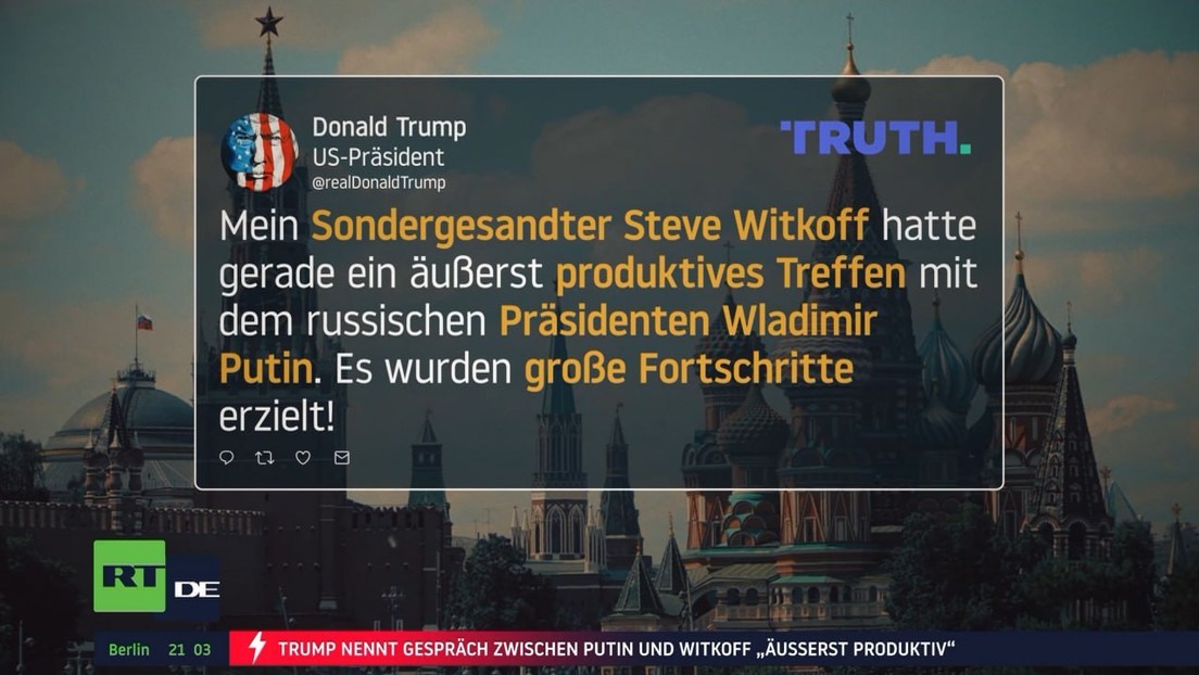Treffen zwischen Putin und Witkoff: Trump lobt "Fortschritte", verhängt aber neue Strafzölle