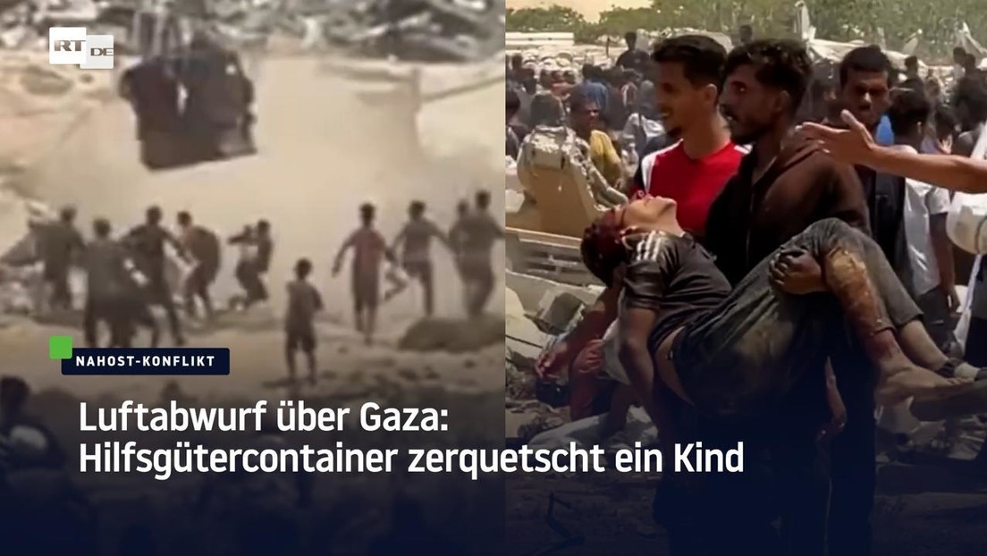 Luftabwurf über Gaza: Hilfsgütercontainer zerquetscht ein Kind