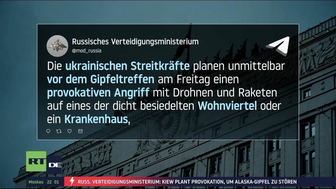 Russisches Verteidigungsministerium: Kiew bereitet Provokation vor Alaska-Gipfel vor