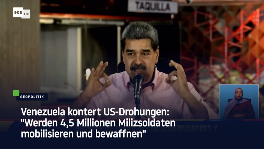 Venezuela kontert US-Drohungen: "Werden 4,5 Millionen Milizsoldaten mobilisieren und bewaffnen"