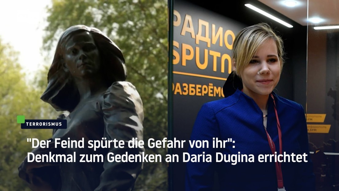 "Der Feind spürte die Gefahr von ihr": Denkmal zum Gedenken an Daria Dugina errichtet