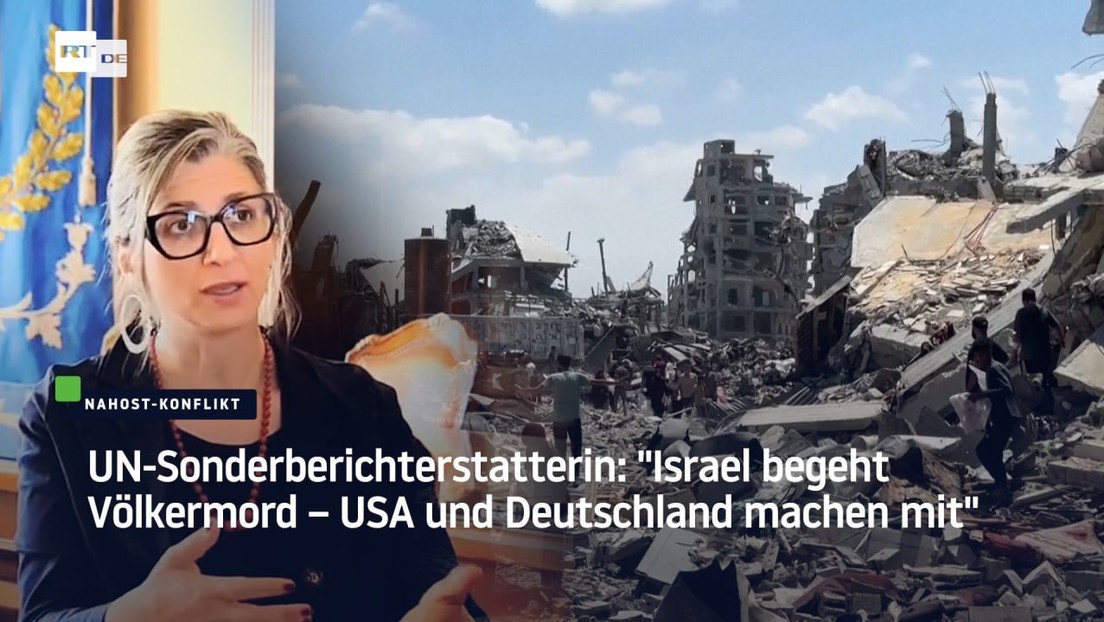 UN-Sonderberichterstatterin: "Israel begeht Völkermord – USA und Deutschland machen mit"