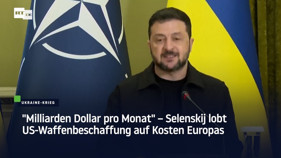 "Milliarden Dollar pro Monat" – Selenskij lobt US-Waffenbeschaffung auf Kosten Europas