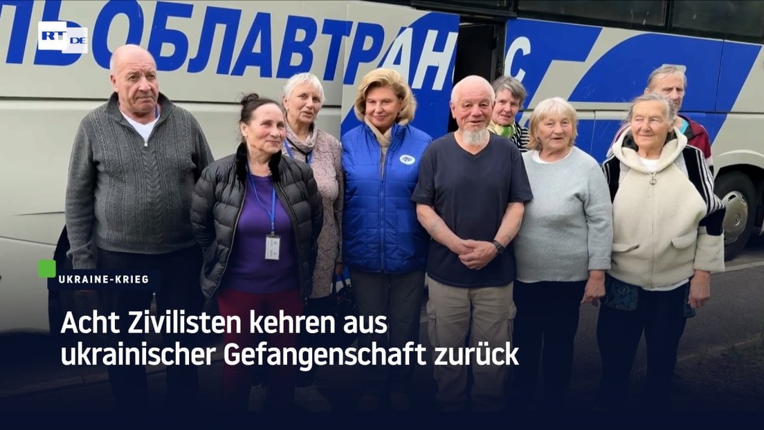 Acht Zivilisten kehren aus ukrainischer Gefangenschaft zurück