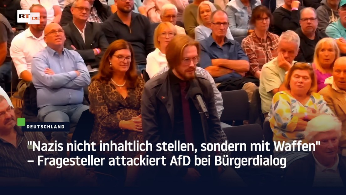 "Nazis nicht inhaltlich stellen, sondern mit Waffen" – Fragesteller attackiert AfD bei Bürgerdialog