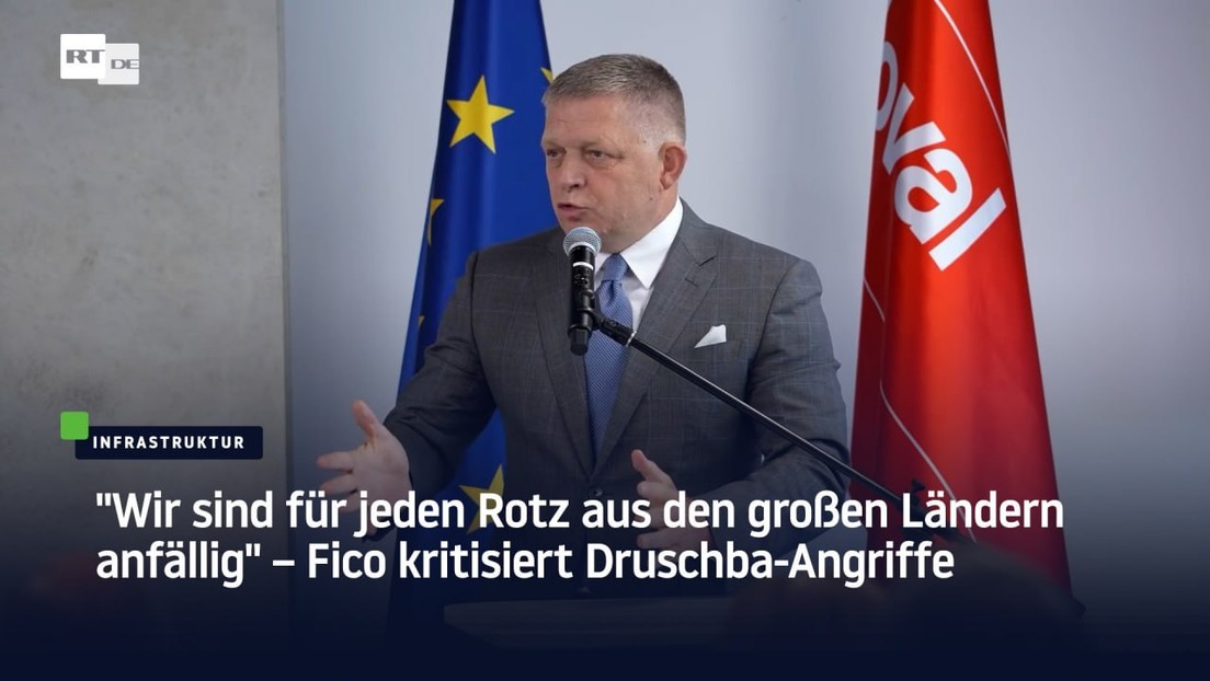 "Wir sind für jeden Rotz aus den großen Ländern anfällig" – Fico kritisiert Druschba-Angriffe
