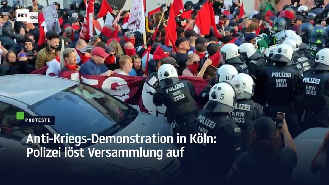 Anti-Kriegs-Demonstration in Köln: Polizei löst Versammlung auf