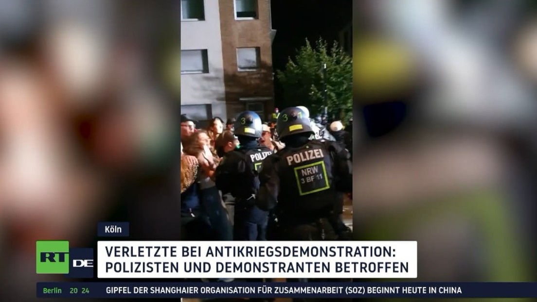 Antikriegsdemonstration in Köln: Verletzte und starkes Polizeiaufgebot