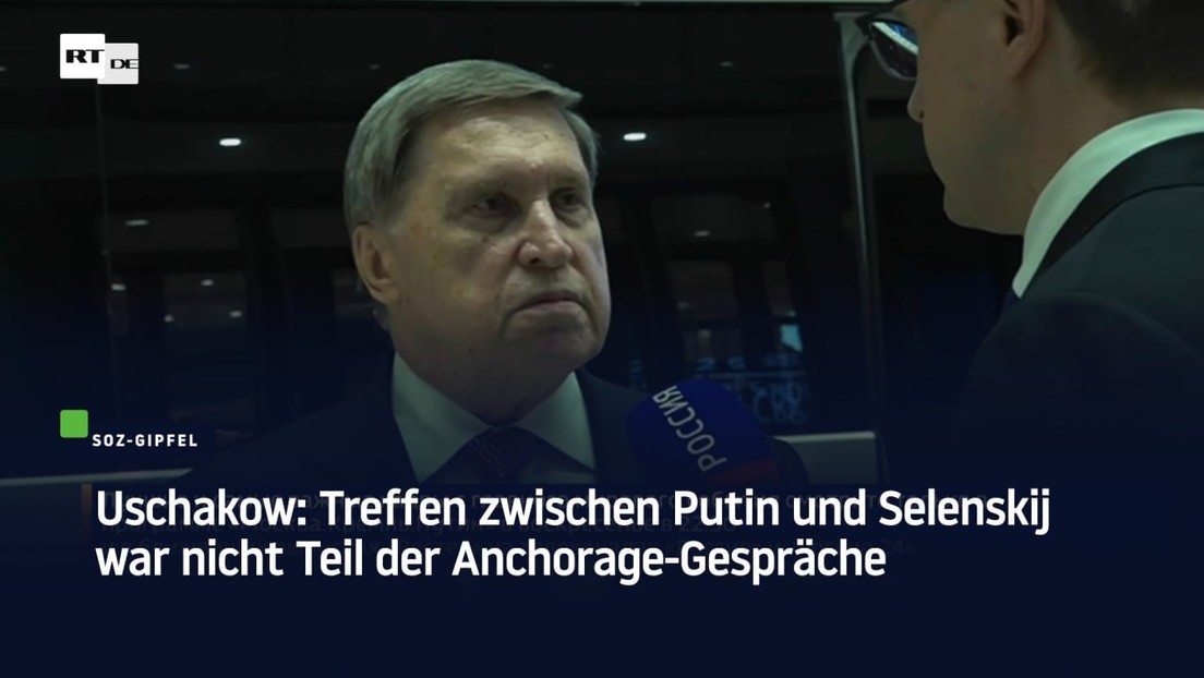 Uschakow: Treffen zwischen Putin und Selenskij war nicht Teil der Anchorage-Gespräche