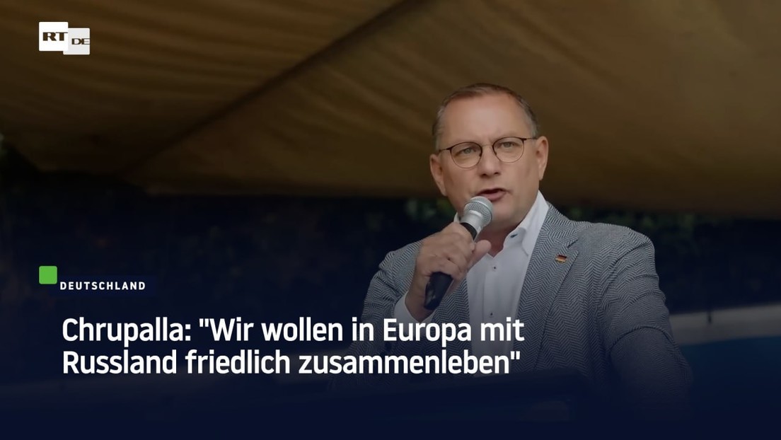 Chrupalla: "Wir wollen in Europa mit Russland friedlich zusammenleben"