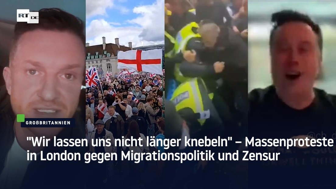 "Wir lassen uns nicht länger knebeln" – Massenproteste in London gegen Migrationspolitik und Zensur