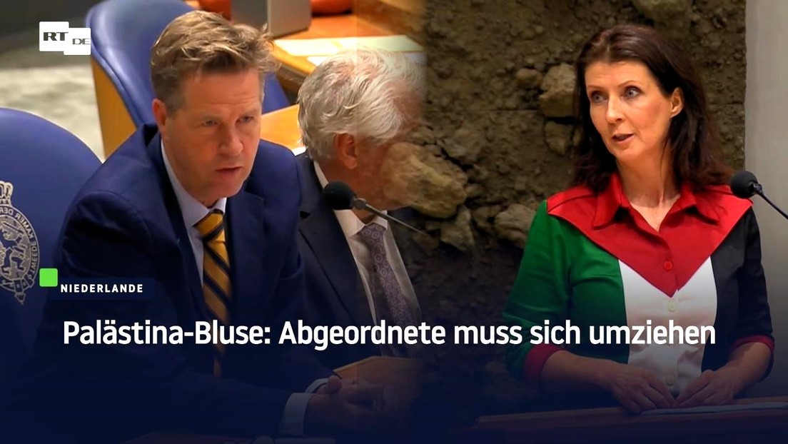 Palästina-Bluse: Abgeordnete muss sich umziehen