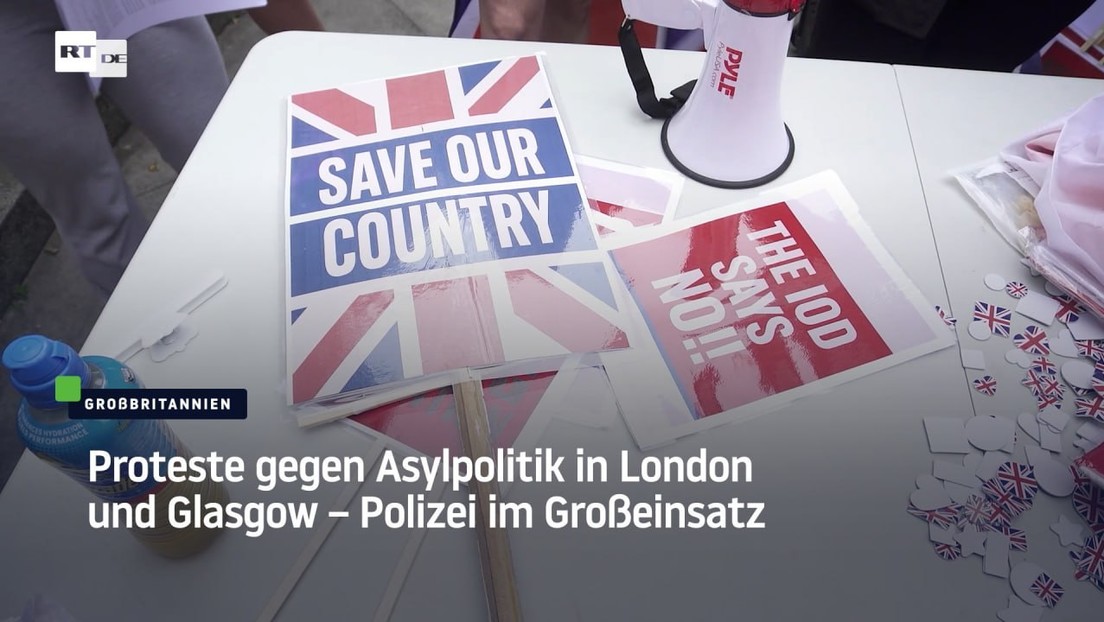 Proteste gegen Asylpolitik in London und Glasgow – Polizei im Großeinsatz