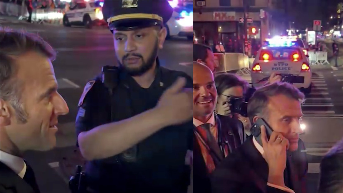 Macron von der New Yorker Polizei gestoppt (VIDEO)