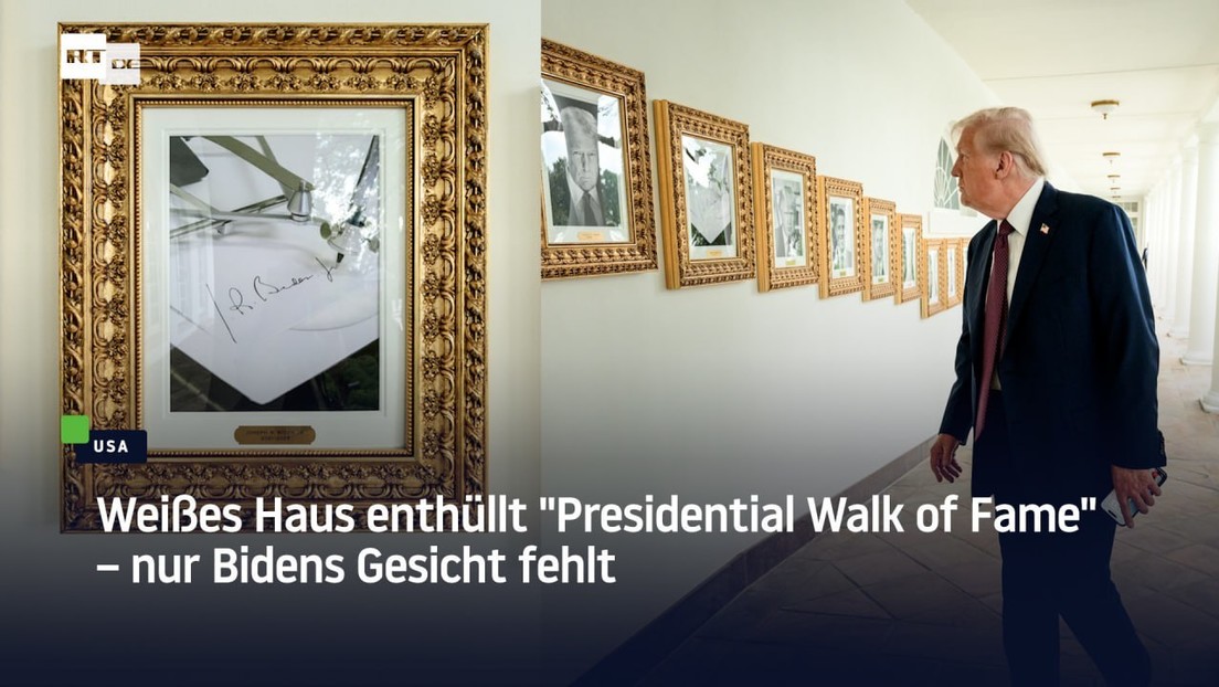 Weißes Haus enthüllt "Presidential Walk of Fame" – nur Bidens Gesicht fehlt