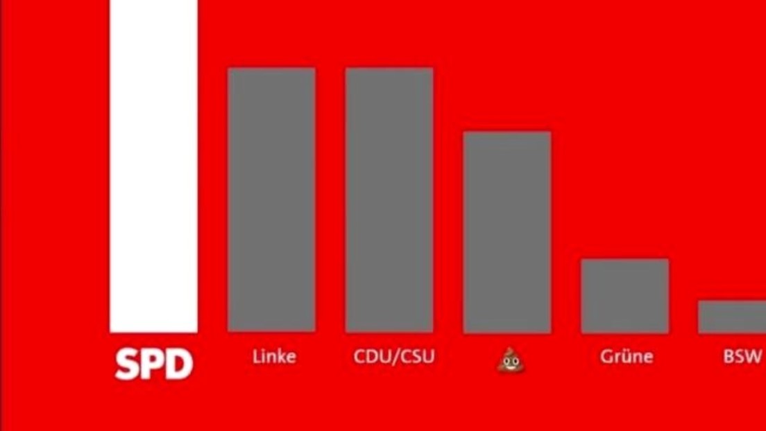 Der tägliche Wahnsinn: Social Media-Team der SPD bildet AfD in Grafik mit 💩-Haufen ab