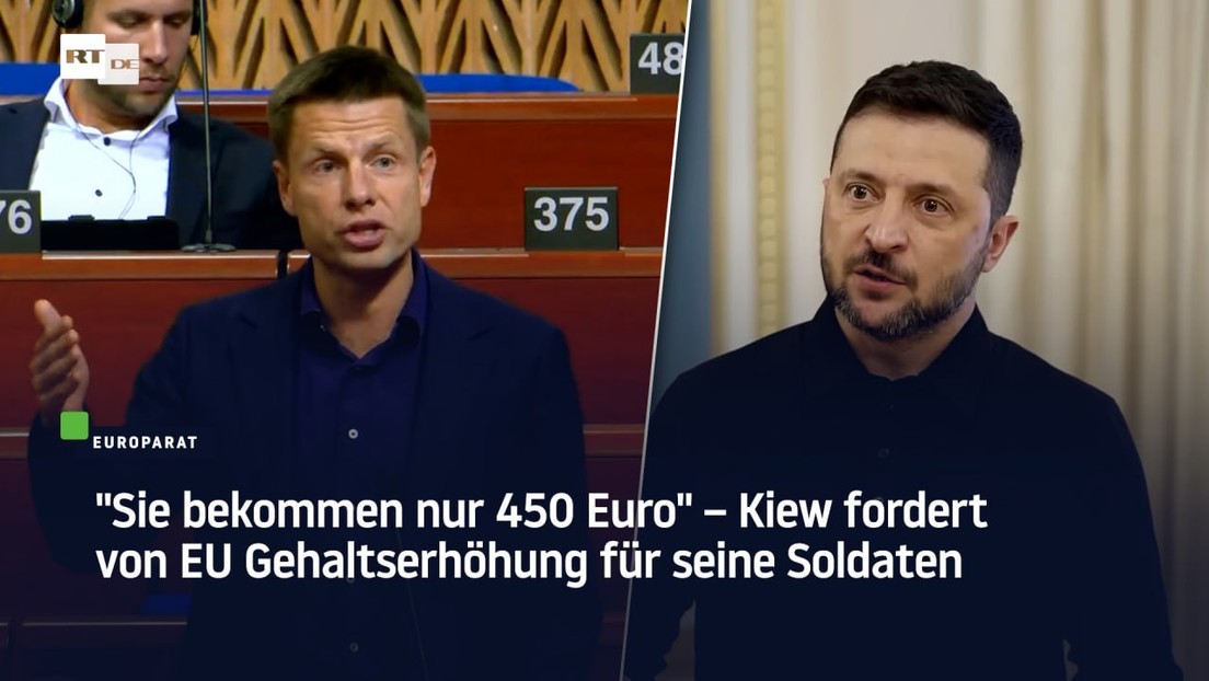"Sie bekommen nur 450 Euro" – Kiew fordert von EU Gehaltserhöhung für seine Soldaten